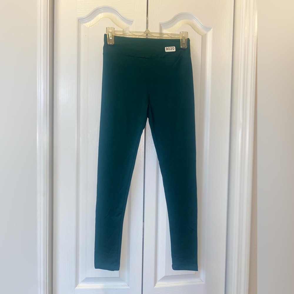 NEW LuLaRoe Solid Peacock Green OS Leggings 9020